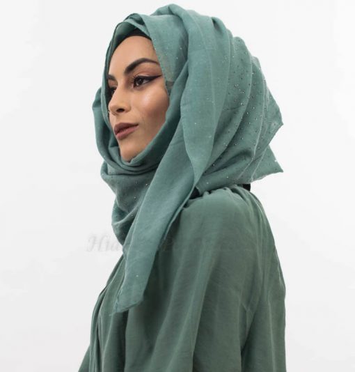 Diamante Hijab Turquoise 5 Website