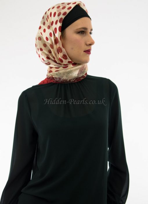 Turkish Hijab Polka Dot Red 2