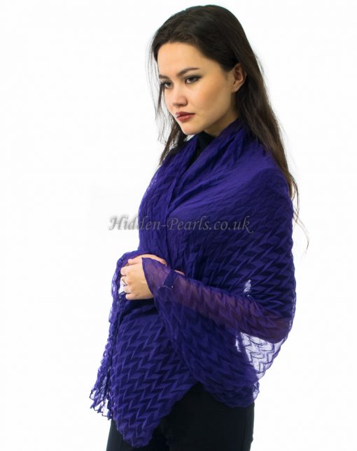 Crinkle Scarf Purple 2