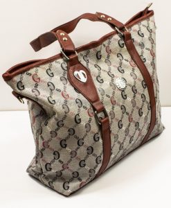 grey-brown shoulder bag