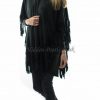 black fringe cape