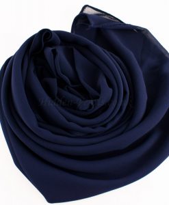 Chiffon Plain midnight blue