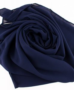 Chiffon Plain Navy Blue 3