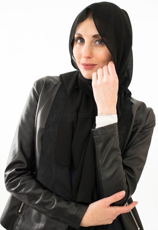 Everyday Chiffon Hijab - Black - Hidden Pearls