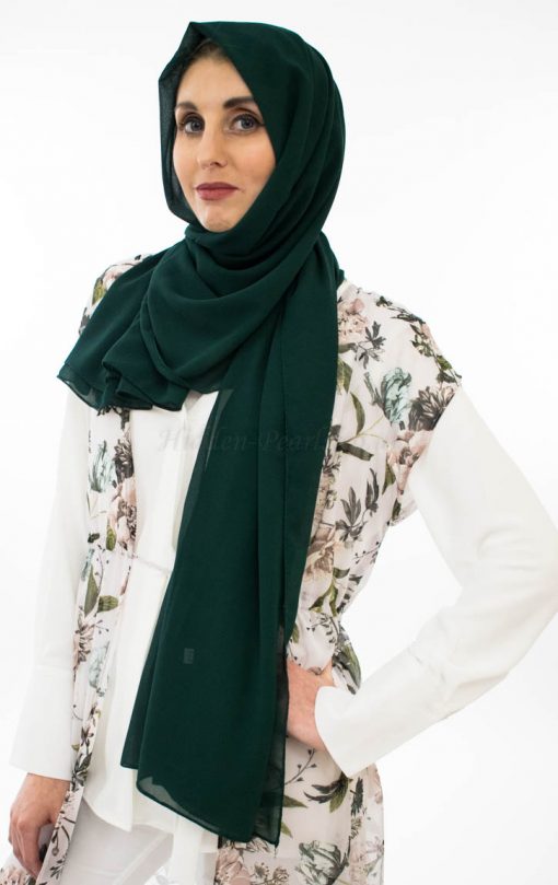 veryday Chiffon Hijab - Forest Green - Hidden Pearls