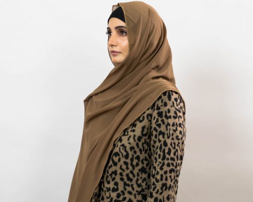 Everyday Chiffon Hijab - Mocha 3 - Hidden Pearls copy