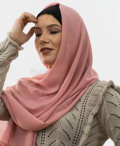 Everyday Chiffon Hijab - Peach 5 - Hidden Pearls copy
