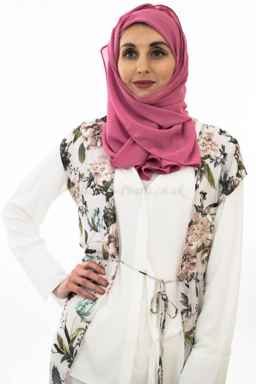 Everyday Chiffon Hijab - Spanish Pink - Hidden Pearls