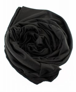 Jersey Plain Black Hijab 4