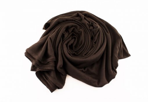 Jersey Plain Chocolate Hijab 3