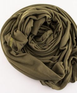 Jersey Plain Olive Hijab 3