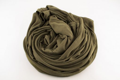 Jersey Plain Olive Hijab 4