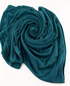 Jersey Plain Teal Hijab 3