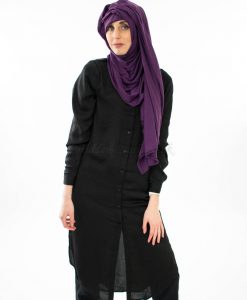 Jersey Plain Hijab - Purple - Hidden Pearls