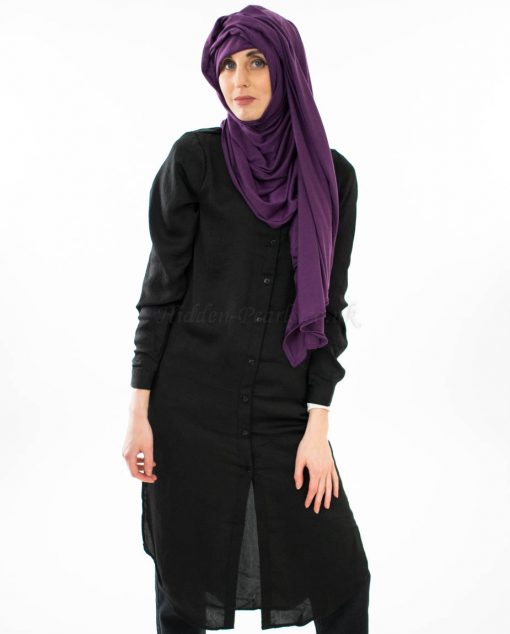 Jersey Plain Hijab - Purple - Hidden Pearls