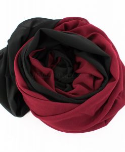 Fusion Chiffon Scarf Black & Garnet