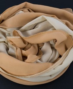 Fusion Chiffon Scarf Cream & Golden Brown