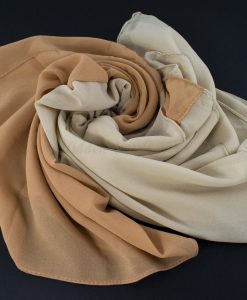 Fusion Chiffon Scarf Cream & Golden Brown 5