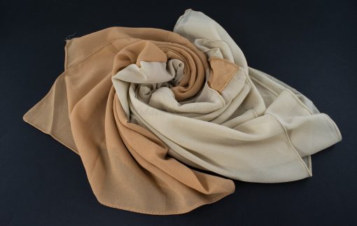 Fusion Chiffon Scarf Cream & Golden Brown 5