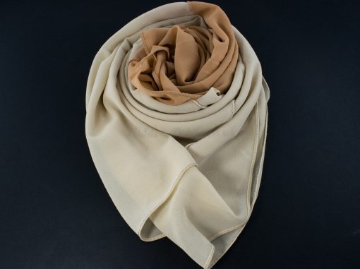 Fusion Chiffon Scarf Cream & Golden Brown 6