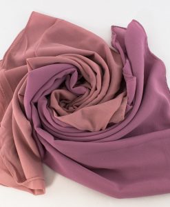 Fusion Chiffon Scarf Dusky pink & Spanish Pink 2