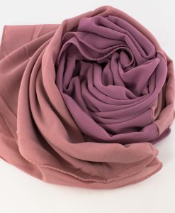 Fusion Chiffon Scarf Dusky pink & Spanish Pink 3