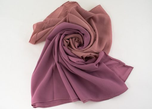 Fusion Chiffon Scarf Dusky pink & Spanish Pink