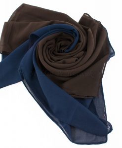 Fusion Chiffon Scarf Midnight blue & chocolate