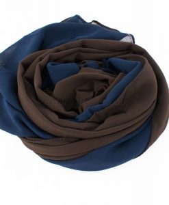 Fusion Chiffon Scarf Midnight blue & chocolate 4