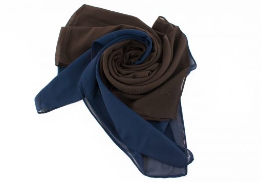 Fusion Chiffon Scarf Midnight blue & chocolate