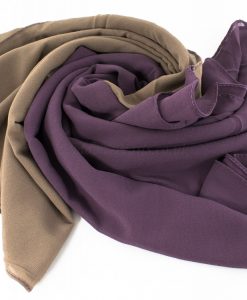 Fusion Chiffon Scarf Purple & Hazlenut