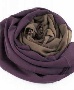 Fusion Chiffon Scarf Purple & Hazlenut 3