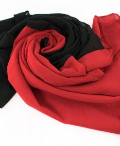 Fusion Chiffon Scarf Red & Black 2