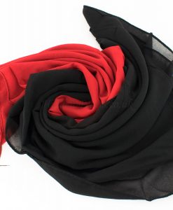 Fusion Chiffon Scarf Red & Black 5