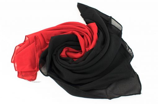 Fusion Chiffon Scarf Red & Black 5