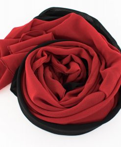 Fusion Chiffon Scarf Red & Black 66