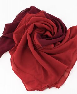 Fusion Chiffon Scarf Red & Garnet 2