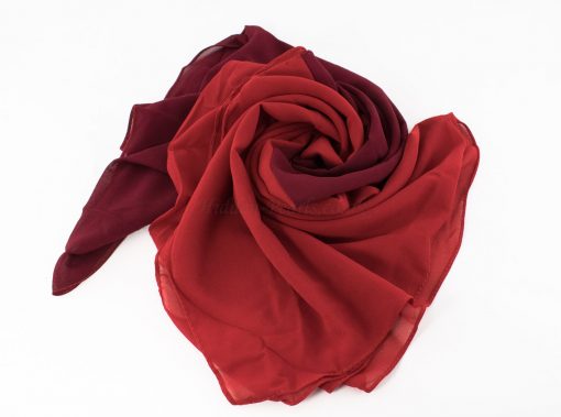 Fusion Chiffon Scarf Red & Garnet 2