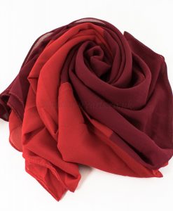 Fusion Chiffon Scarf Red & Garnet