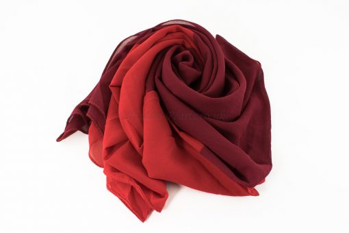 Fusion Chiffon Scarf Red & Garnet