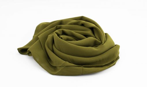 Limited Edition Pearl Chiffon Hijab- Army Green - Hidden Pearls