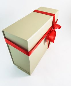 Large Ivory Islamic Gift Box Packaging with Red Ribbon - Islamic Gifts