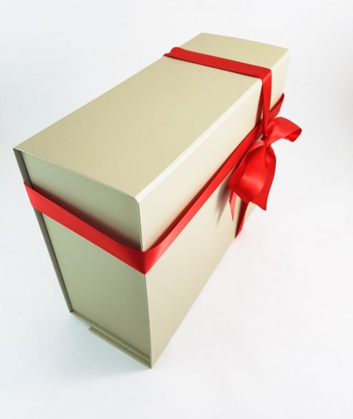 Large Ivory Islamic Gift Box Packaging with Red Ribbon - Islamic Gifts