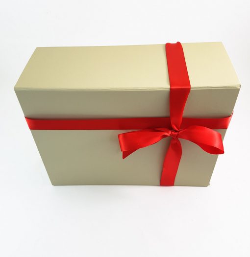 Large Ivory Islamic Gift Box Packaging with Red Ribbon - Islamic Gifts