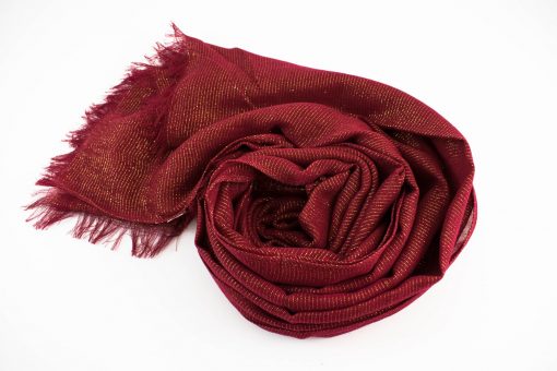 Occasion Shimmer Hijab Burgundy 3