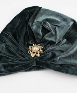 Turban Dark Grey With Brooch