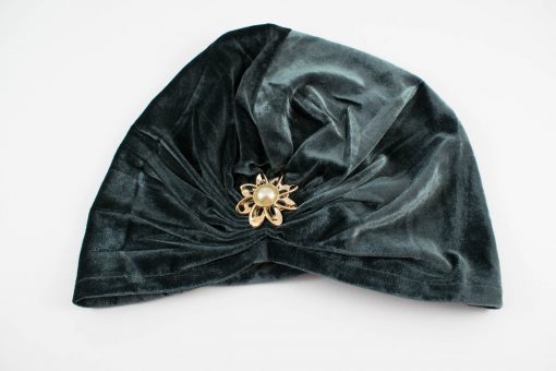 Turban Dark Grey With Brooch