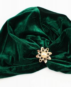Turban Green with Brooch