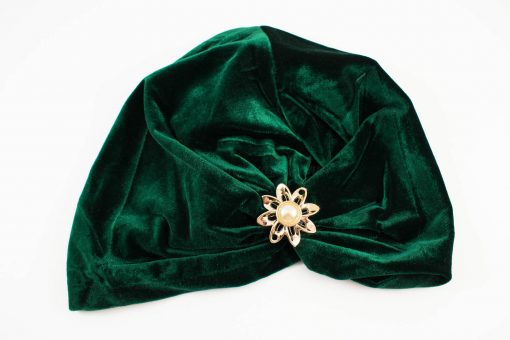 Turban Green with Brooch
