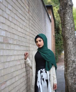 Chiffon Hijab - Forest Green - Hidden Pearls